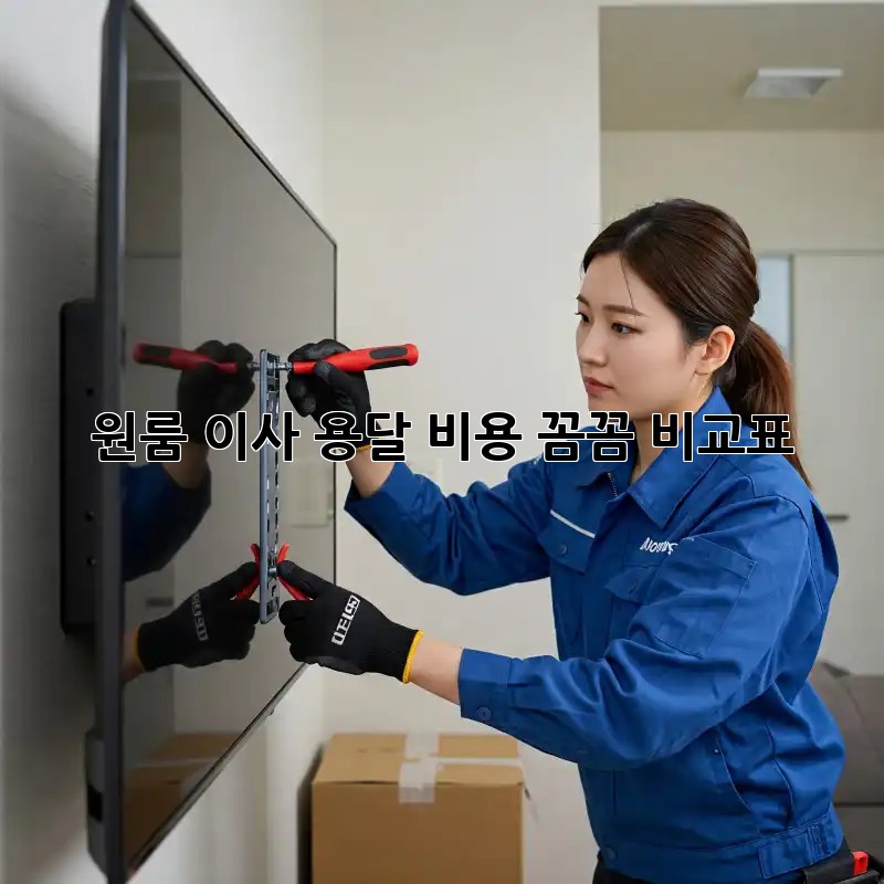 원룸 이사, 용달 비용 꼼꼼 비교표!