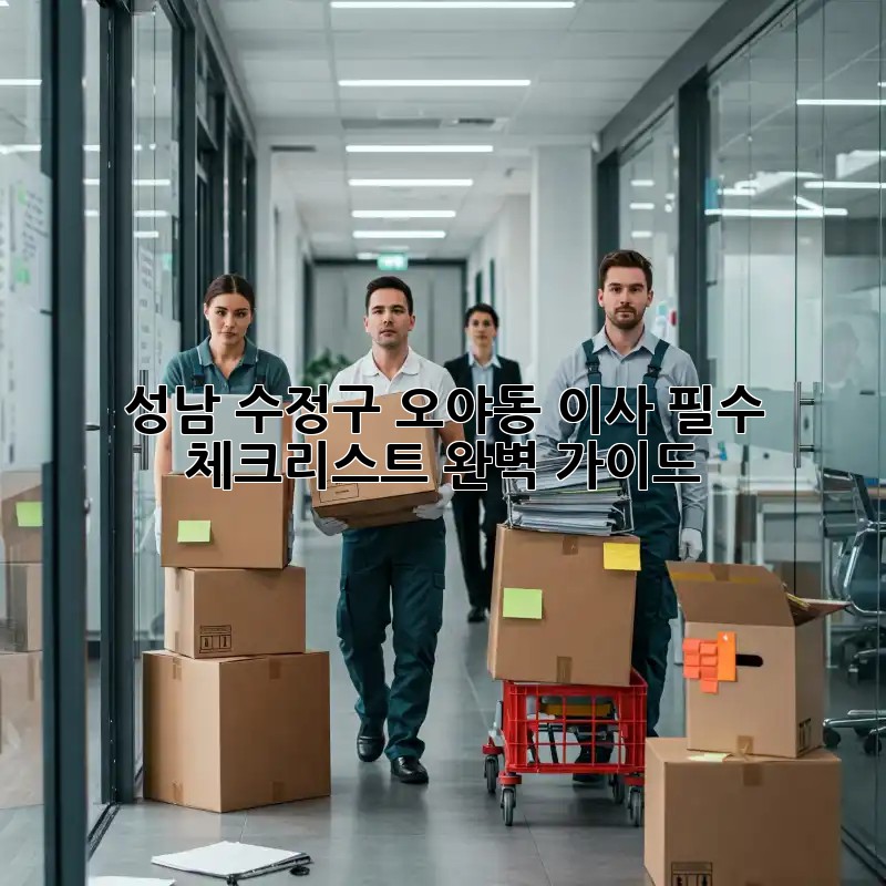 성남 수정구 오야동 이사, 필수 체크리스트 완벽 가이드!