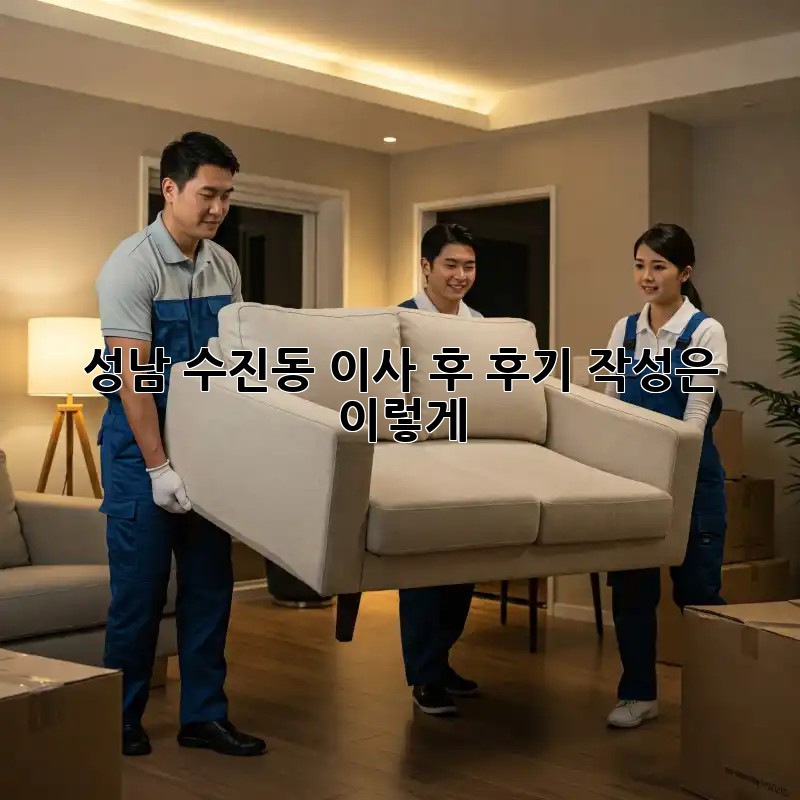 성남 수진동 이사 후, 후기 작성은 이렇게! ✨